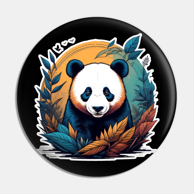 Panda Vibes Pin by Dürer Design