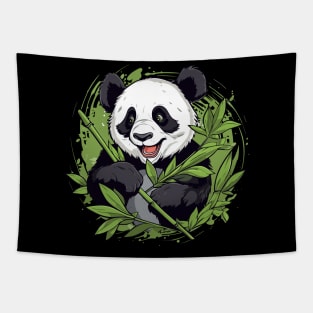 A Panda's Snack Time Tapestry