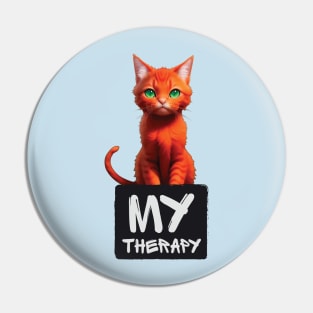 Just My Therapy Support Cat Pin