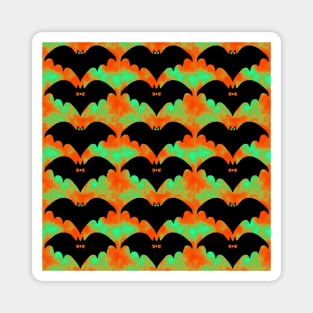 Bats And Bows Orange Green Magnet