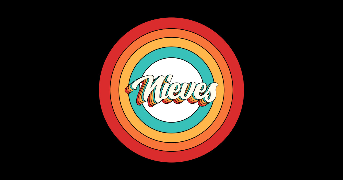 Nieves Name Shirt Vintage Nieves Circle - Nieves Gift - Sticker | TeePublic