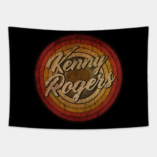 arjunthemaniac, circle retro faded Kenny Rogers Tapestry