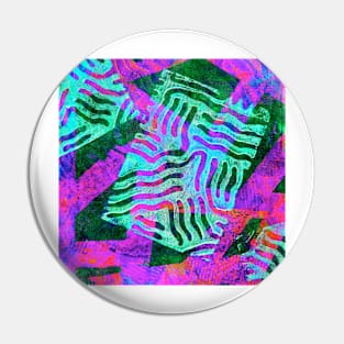 The Boxed In Abstract - Digitally Enahanced Neon Version 7 Pin