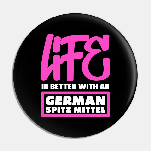 Life is better with a German Spitz Mittel Pin by colorsplash