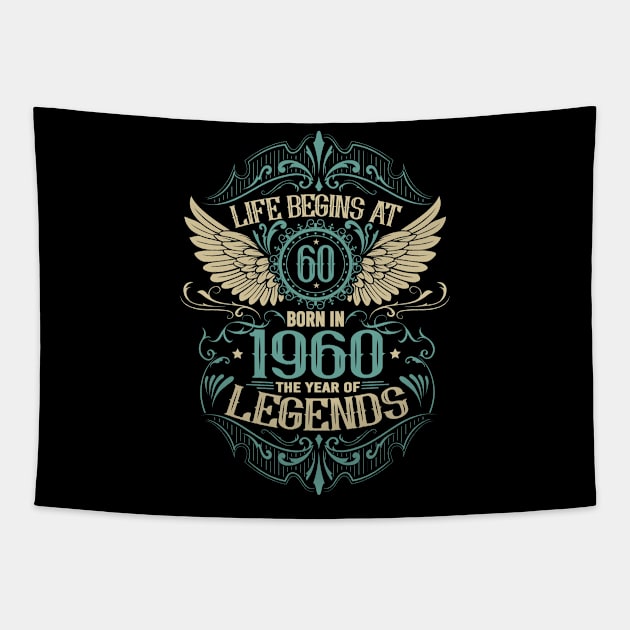 60th birthday gift idea Legend Tapestry by HBfunshirts