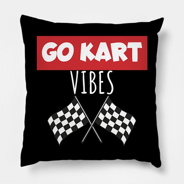 Go kart vibes Pillow by maxcode