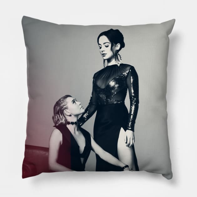 Raelle & Scylla High Key Photo - Motherland Fort Salem Pillow by viking_elf