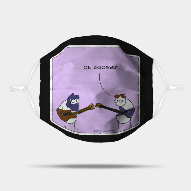 Doomer Face Mask Ok Doomer Doom Metal Mask Teepublic teepublic