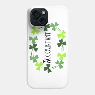 Accountant Green Shamrock Oval Phone Case