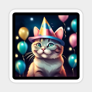 Party Cat Magnet