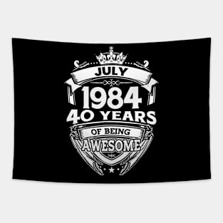 July 1984 40 Years Of Being Awesome 40th Birthday Tapestry