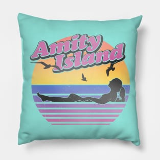 Amity Island - distressed Pillow