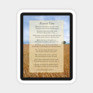 Harvest Time Scene and Poem Magnet