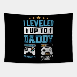 Leveled Up To Promoted To Dad Tapestry