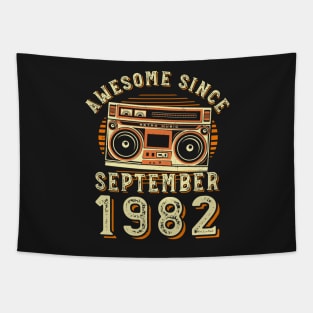 Funny Birthday Quote, Awesome Since September 1982, Cool Birthday Tapestry