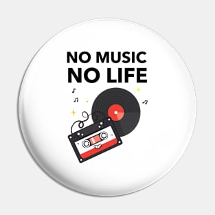 No Music No Life Pin