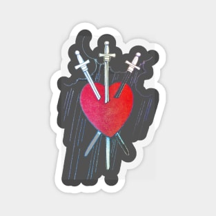 Three of Swords Magnet