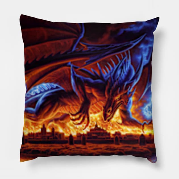 Hell's Fire Pillow by Spiderwebart Gallery