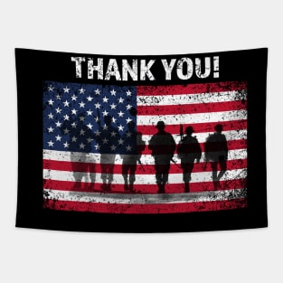 American Flag TShirts Thank you Veterans Tapestry