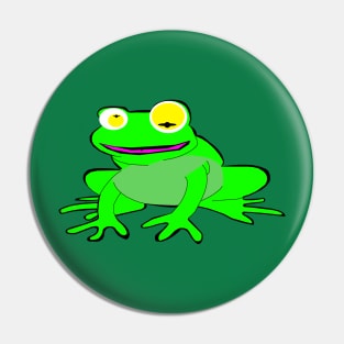 Green frog Pin