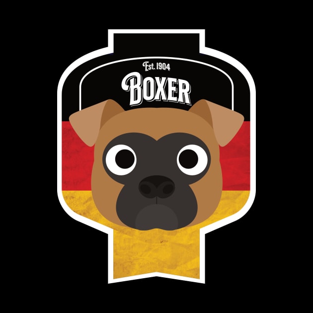 Boxer Dog - Distressed German Boxer Beer Label Design by DoggyStyles