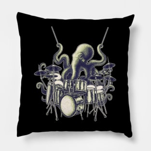 Octopus playing drums Pillow