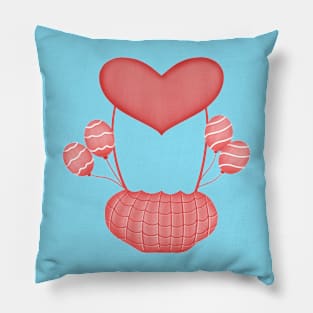 Red valentine balloons Pillow