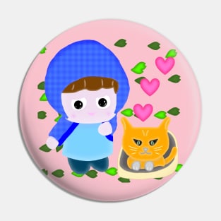 Joyful Cat Companion Pin