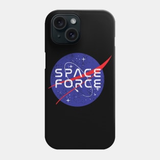 SPACE FORCE NASA distressed logo Phone Case