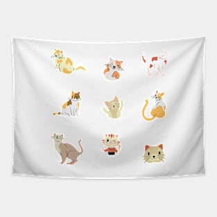 Cute Cats Sticker Pack Tapestry