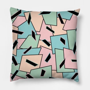 Graphic Party Rainbow Colors Memphis Design Pattern Pillow