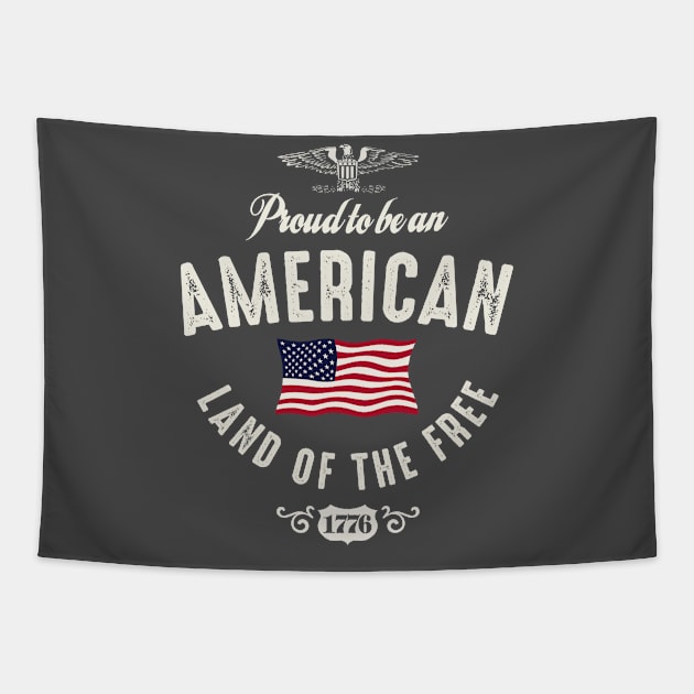 Proud To Be An American 1776 Tapestry by Designkix