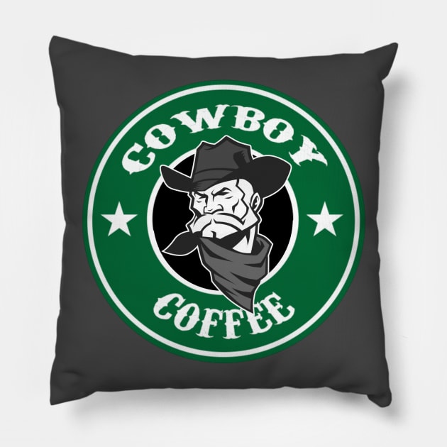 Cowboy Coffee Pillow by LiveFullTime