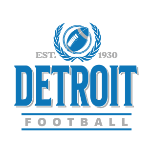 Retro Detroit Football Vintage Crest T-Shirt