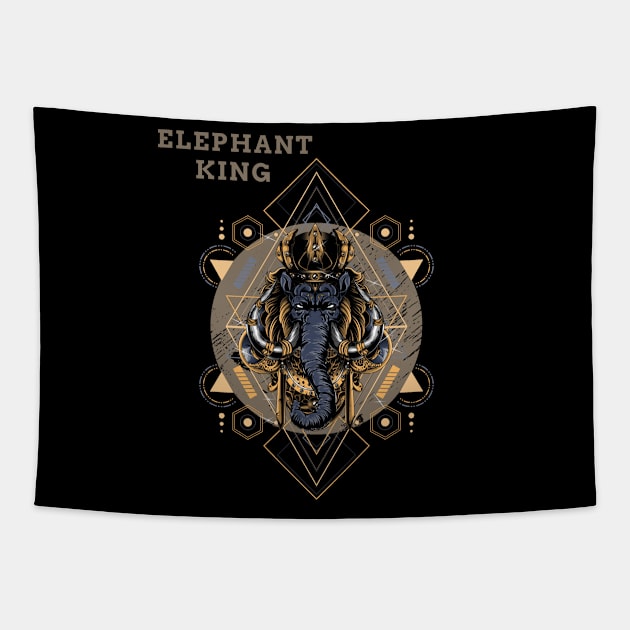 Elephant King Tapestry by MONMON-75