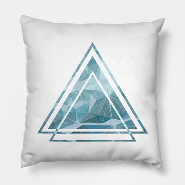 Geometric Triangle art minimalist Pillow by carolsalazar