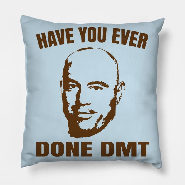 Joe Rogan DMT Funny T-Shirt Pillow by Achintyah Designs