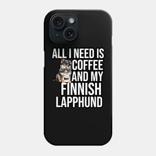 Finnish Lapphund And Coffee Phone Case