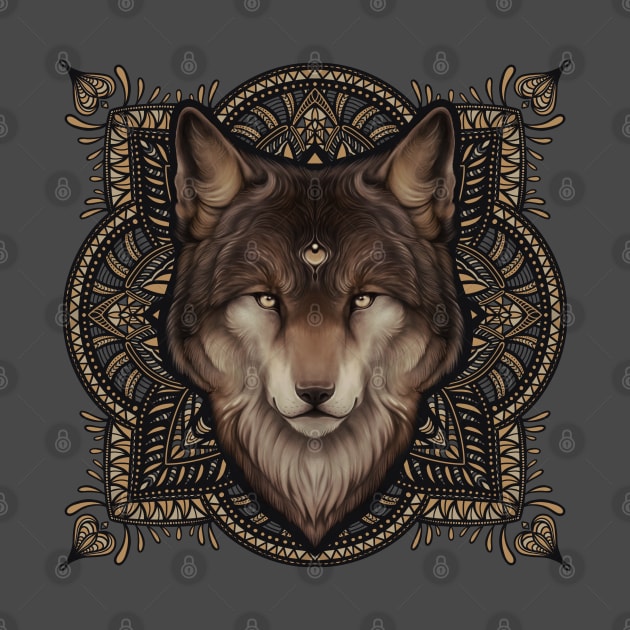 Wolf Mandala - Woke Wolf by MonoMano