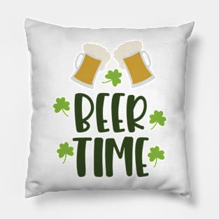 Beer Time - St. Patricks Day Pillow