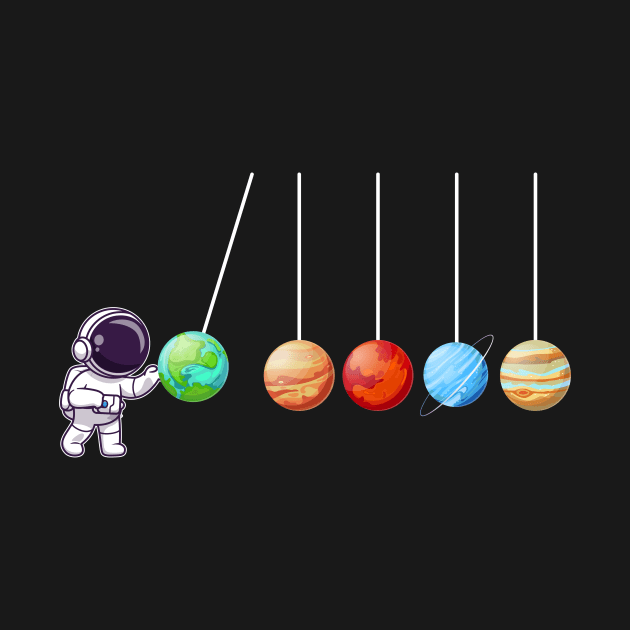 Astronaut Planets Spaceman Funny Space Dwarf Solar System by Wakzs3Arts