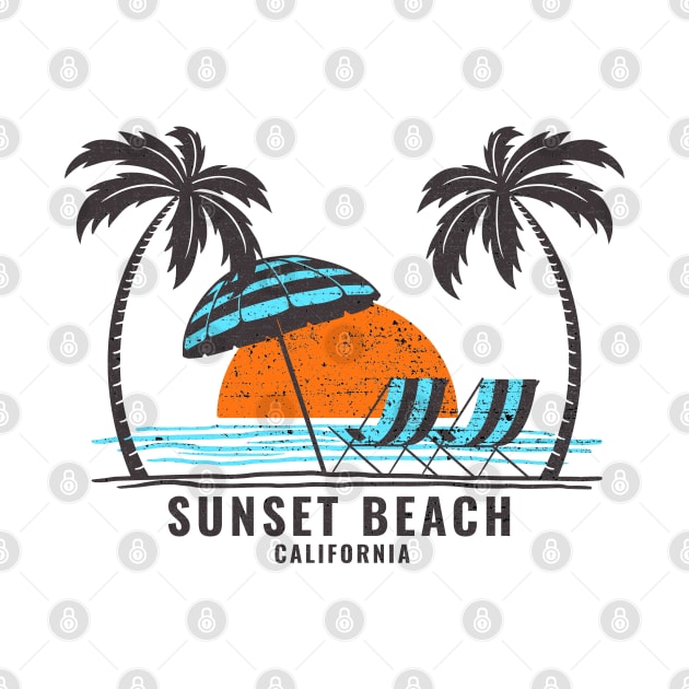 Sunset Beach California by Eureka Shirts