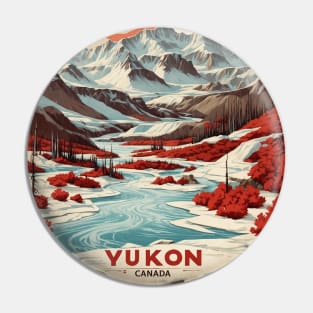 Yukon Canada Vintage Poster Tourism Pin