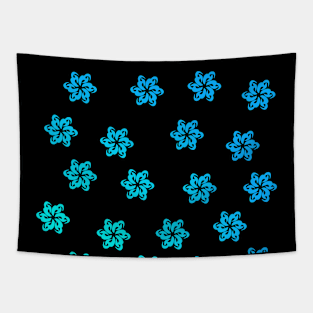 Blue Flowers pattern Tapestry