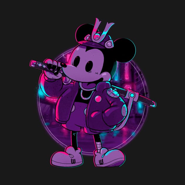 Cyber Samurai Mouse v Neon by BrunoMota