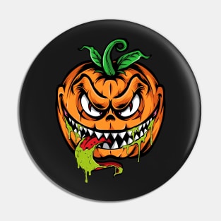 halloween scary evil pumpkin funny pumpkin head Pin