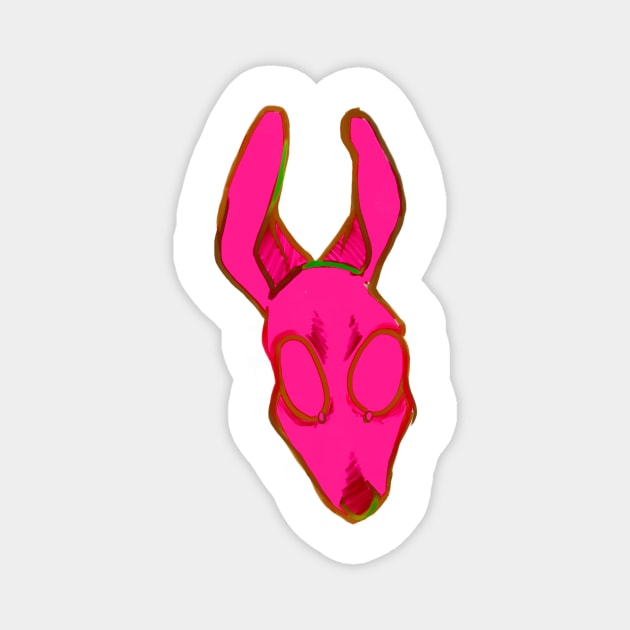 RUN RABBIT (PINK) Magnet by laynemck