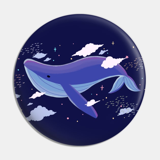 Flying Whale Star Pin by Bdoosh