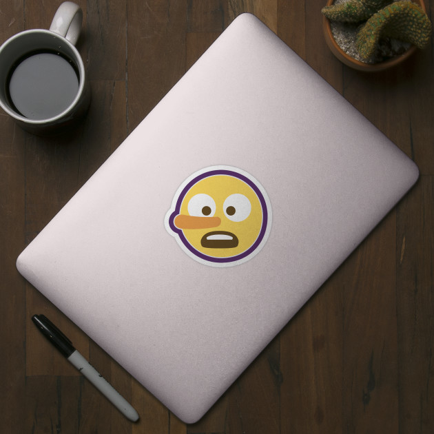 Clipart Cartoon of a Lying Lie Face Emoji Emoticon With Long 