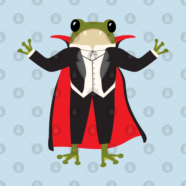 Vampire frog - Frog in a Halloween costume by Jennifer Ladd